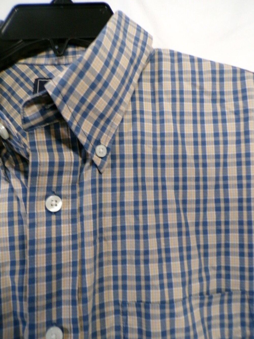 Dockers Men's T-Shirt M Plaid Short Sleeve Collared Cotton Blend - Picture 2 of 4